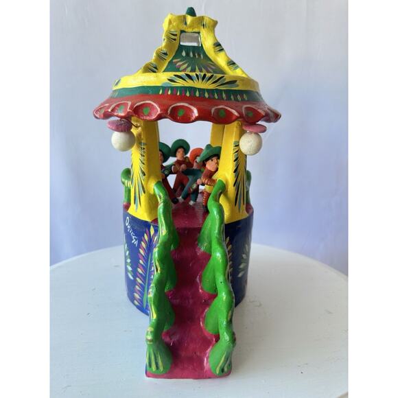 Gerardo Ortega Signed Carousel Vintage Mexican Folk Art Pottery - Picture 2 of 16